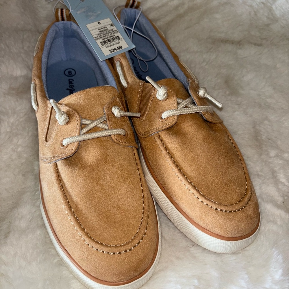 Women’s Size 6 Cat & Jack tan brown  Flat loafers Sneakers Shoes NWTS -24.99$